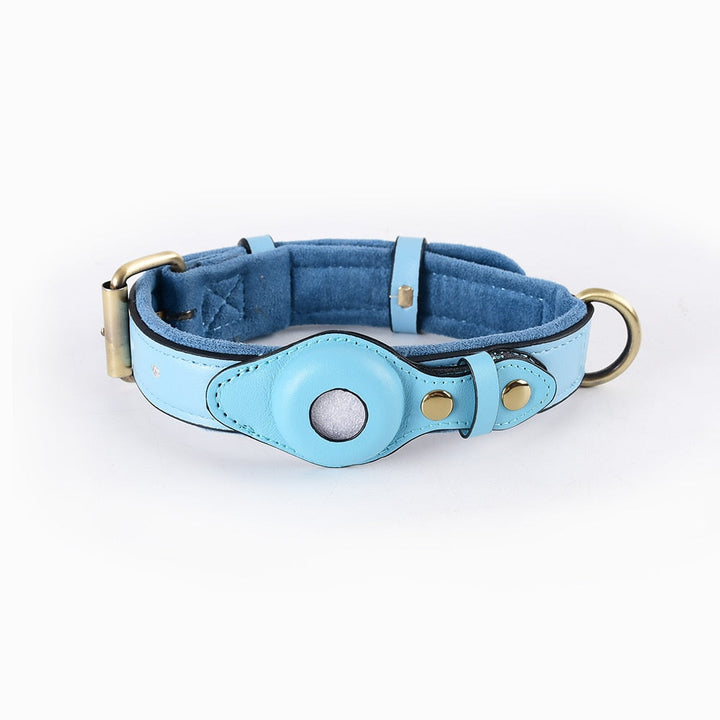 Trackify Airtag Leather Dog Collar